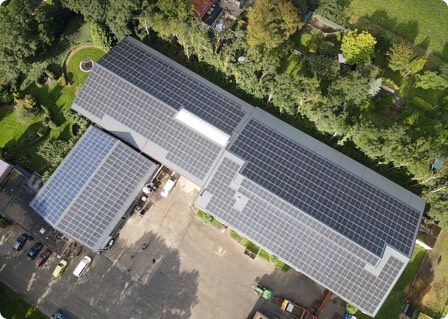 gerealiseerd agrarisch zonnepanelen project van PV-Projecten