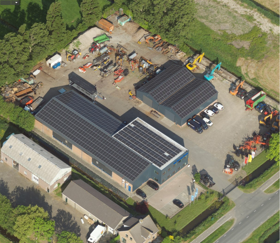gerealiseerde agrarische zonnepaneleninstallatie van PV-Projecten